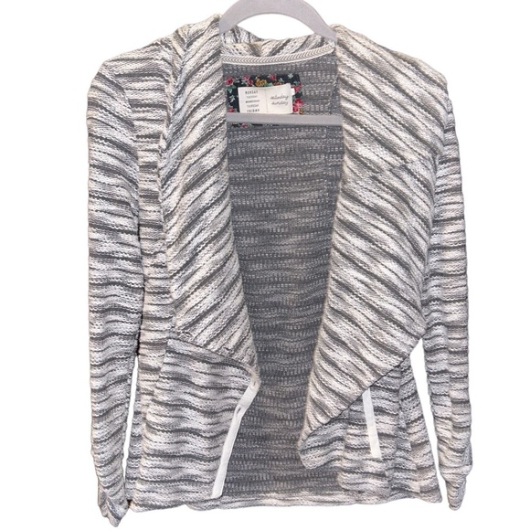 Anthropologie Saturday Sunday Knit Blazer Cardigan Sweater Grey Business Casual - Picture 1 of 3
